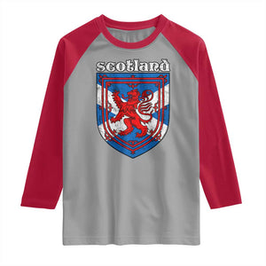 Scottish Pride Raglan Shirt Scottish Rampant Lion Flag Scotland Coat of Arms TS11 Sport Gray Red Print Your Wear