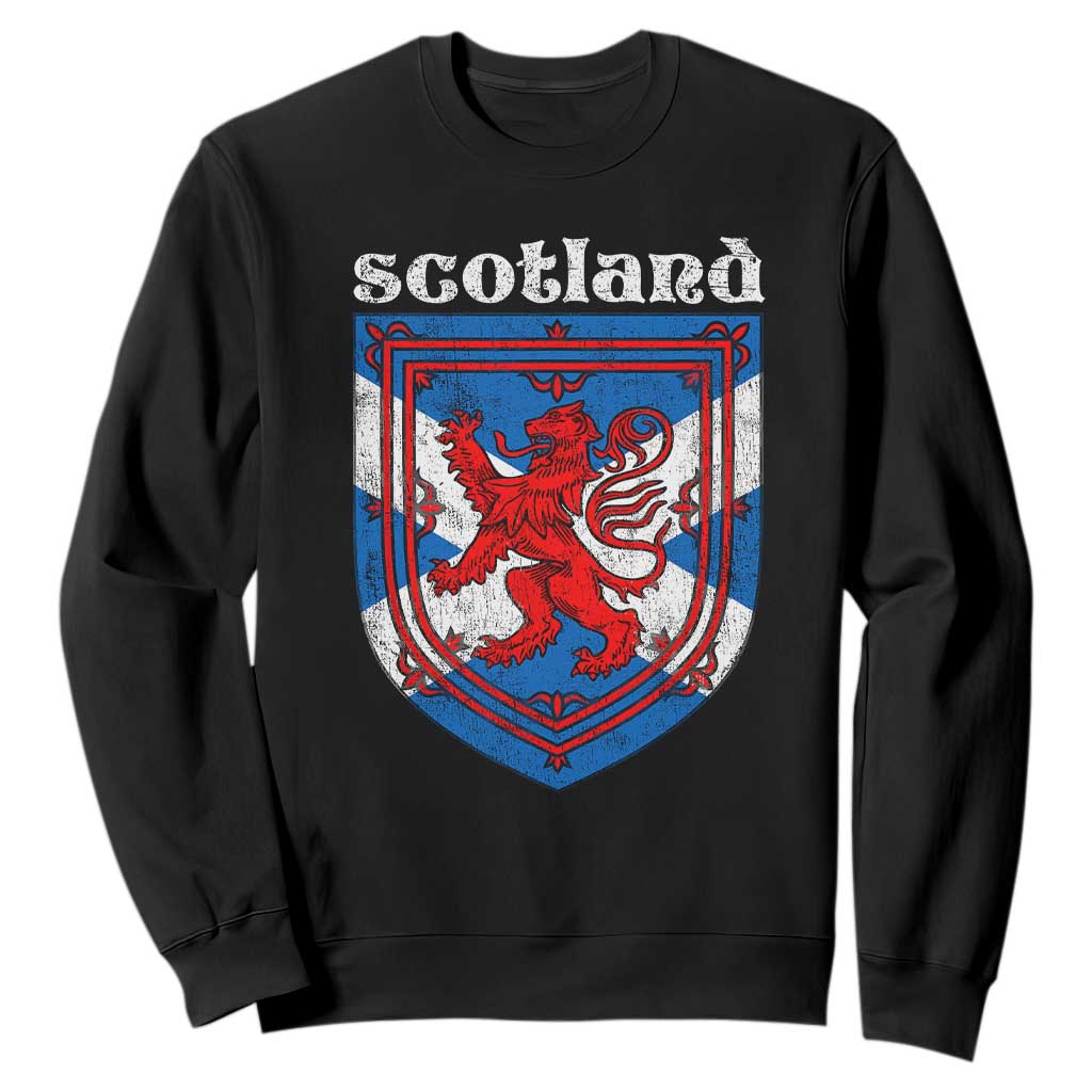 Scottish Pride Sweatshirt Scottish Rampant Lion Flag Scotland Coat of Arms TS11 Black Print Your Wear