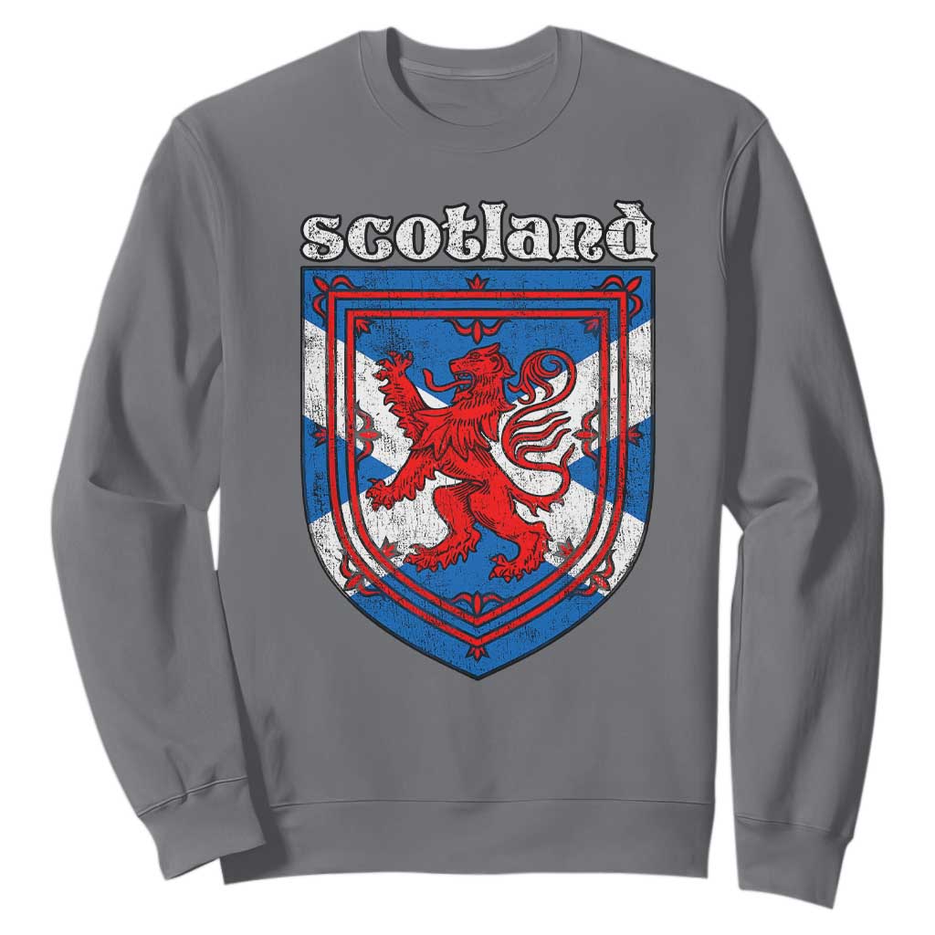 Scottish Pride Sweatshirt Scottish Rampant Lion Flag Scotland Coat of Arms TS11 Charcoal Print Your Wear