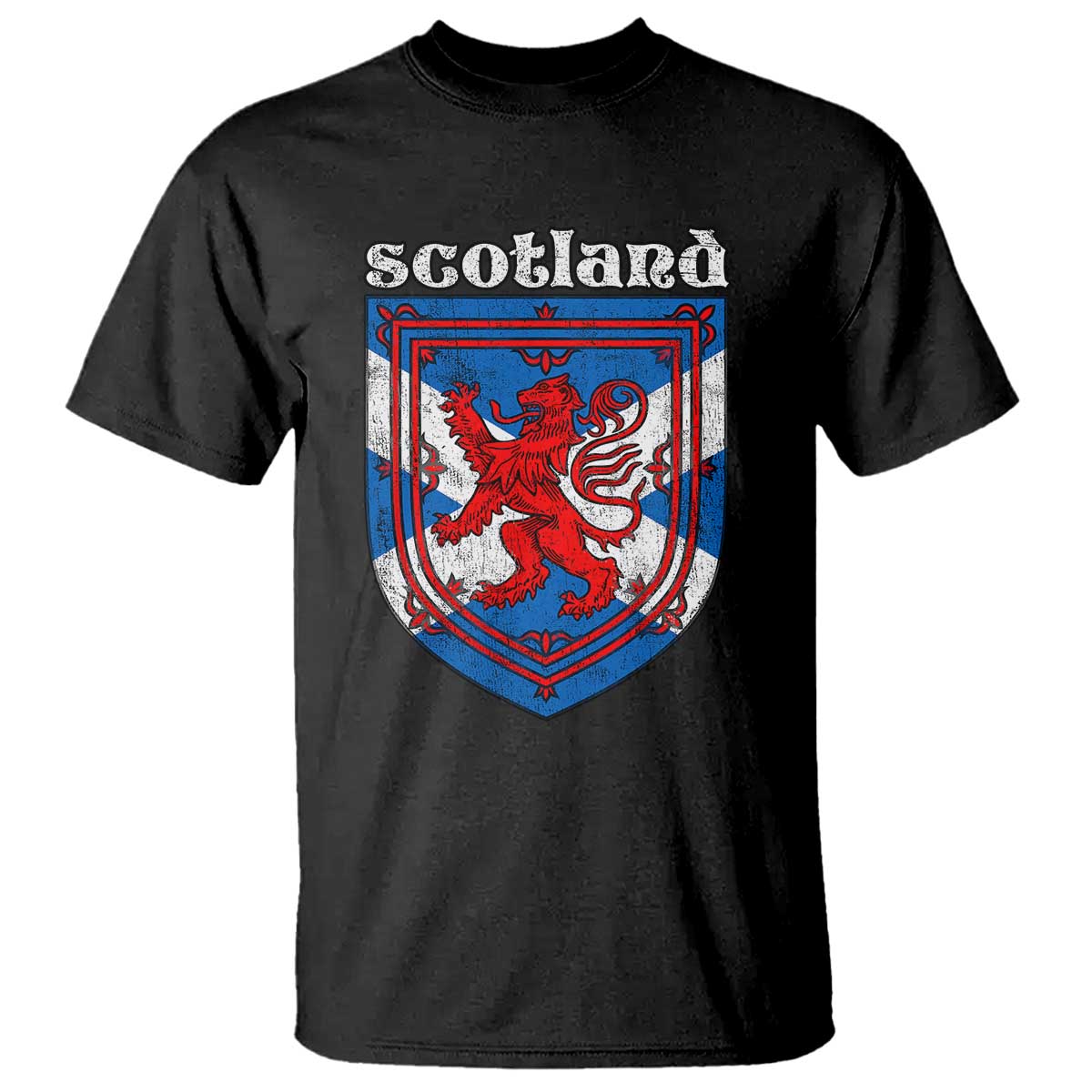 Scottish Pride T Shirt Scottish Rampant Lion Flag Scotland Coat of Arms TS11 Black Print Your Wear