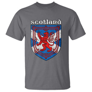 Scottish Pride T Shirt Scottish Rampant Lion Flag Scotland Coat of Arms TS11 Charcoal Print Your Wear