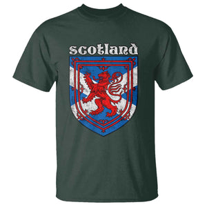 Scottish Pride T Shirt Scottish Rampant Lion Flag Scotland Coat of Arms TS11 Dark Forest Green Print Your Wear