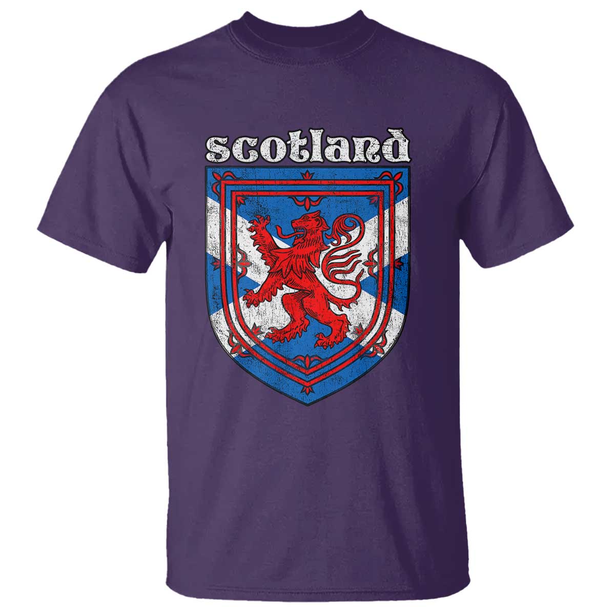 Scottish Pride T Shirt Scottish Rampant Lion Flag Scotland Coat of Arms TS11 Purple Print Your Wear