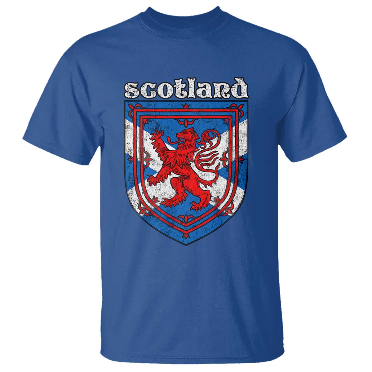 Scottish Pride T Shirt Scottish Rampant Lion Flag Scotland Coat of Arms TS11 Royal Blue Print Your Wear