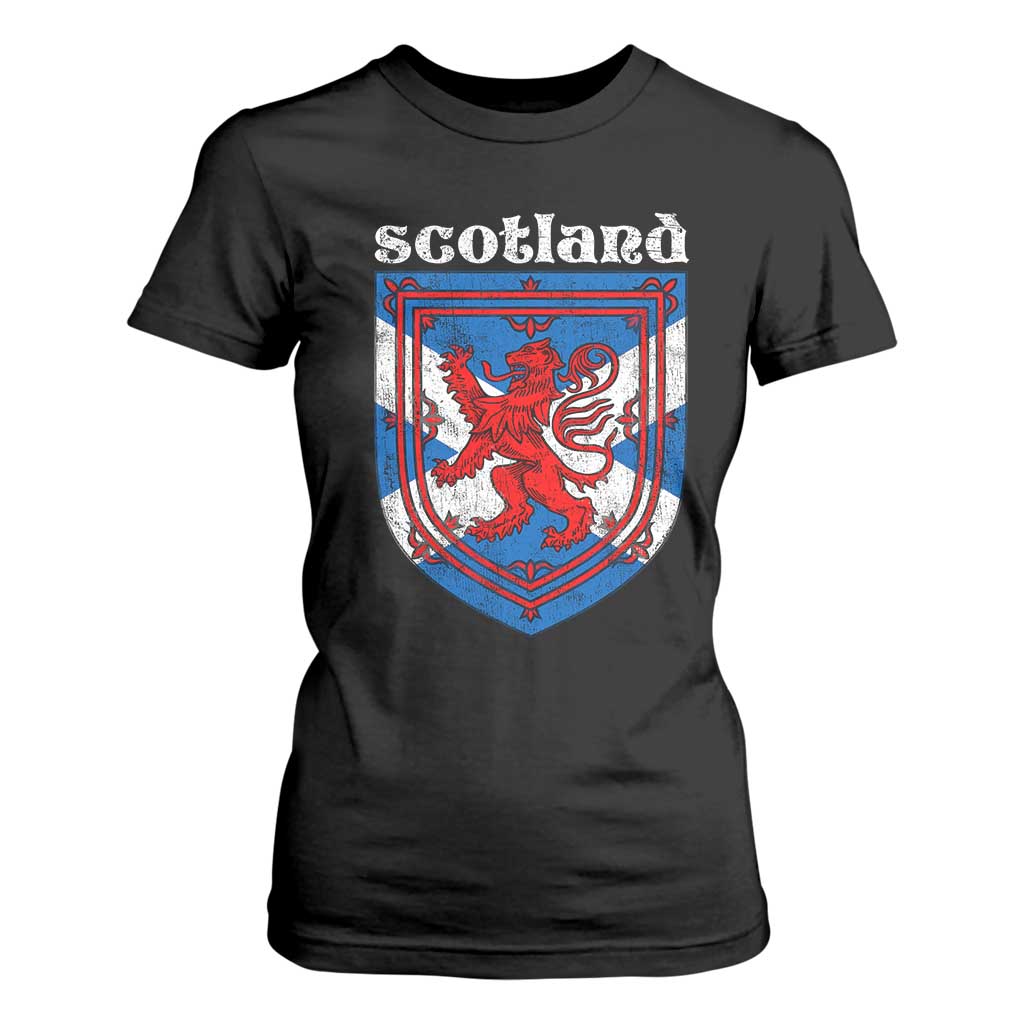 Scottish Pride T Shirt For Women Scottish Rampant Lion Flag Scotland Coat of Arms TS11 Black Print Your Wear