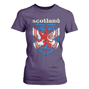 Scottish Pride T Shirt For Women Scottish Rampant Lion Flag Scotland Coat of Arms TS11 Purple Print Your Wear