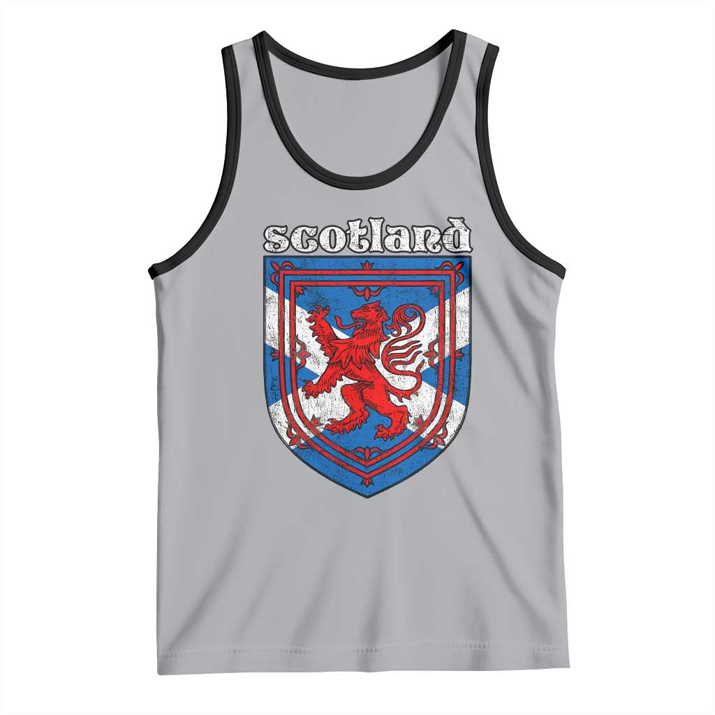 Scottish Pride Tank Top Scottish Rampant Lion Flag Scotland Coat of Arms TS11 Athletic Heather Black Print Your Wear