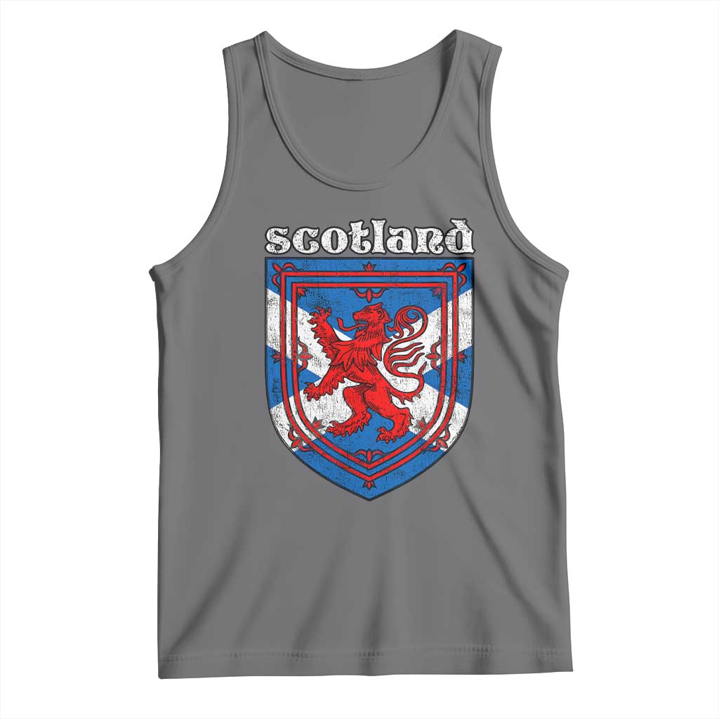Scottish Pride Tank Top Scottish Rampant Lion Flag Scotland Coat of Arms TS11 Black Heather Print Your Wear