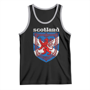 Scottish Pride Tank Top Scottish Rampant Lion Flag Scotland Coat of Arms TS11 Black Athletic Heather Print Your Wear