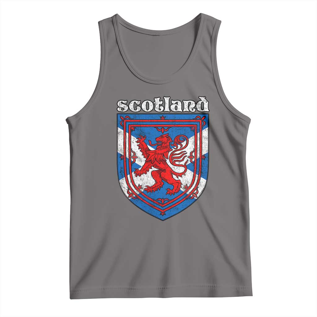 Scottish Pride Tank Top Scottish Rampant Lion Flag Scotland Coat of Arms TS11 Deep Heather Print Your Wear