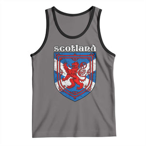 Scottish Pride Tank Top Scottish Rampant Lion Flag Scotland Coat of Arms TS11 Deep Heather Black Print Your Wear