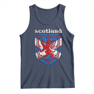 Scottish Pride Tank Top Scottish Rampant Lion Flag Scotland Coat of Arms TS11 Navy Print Your Wear