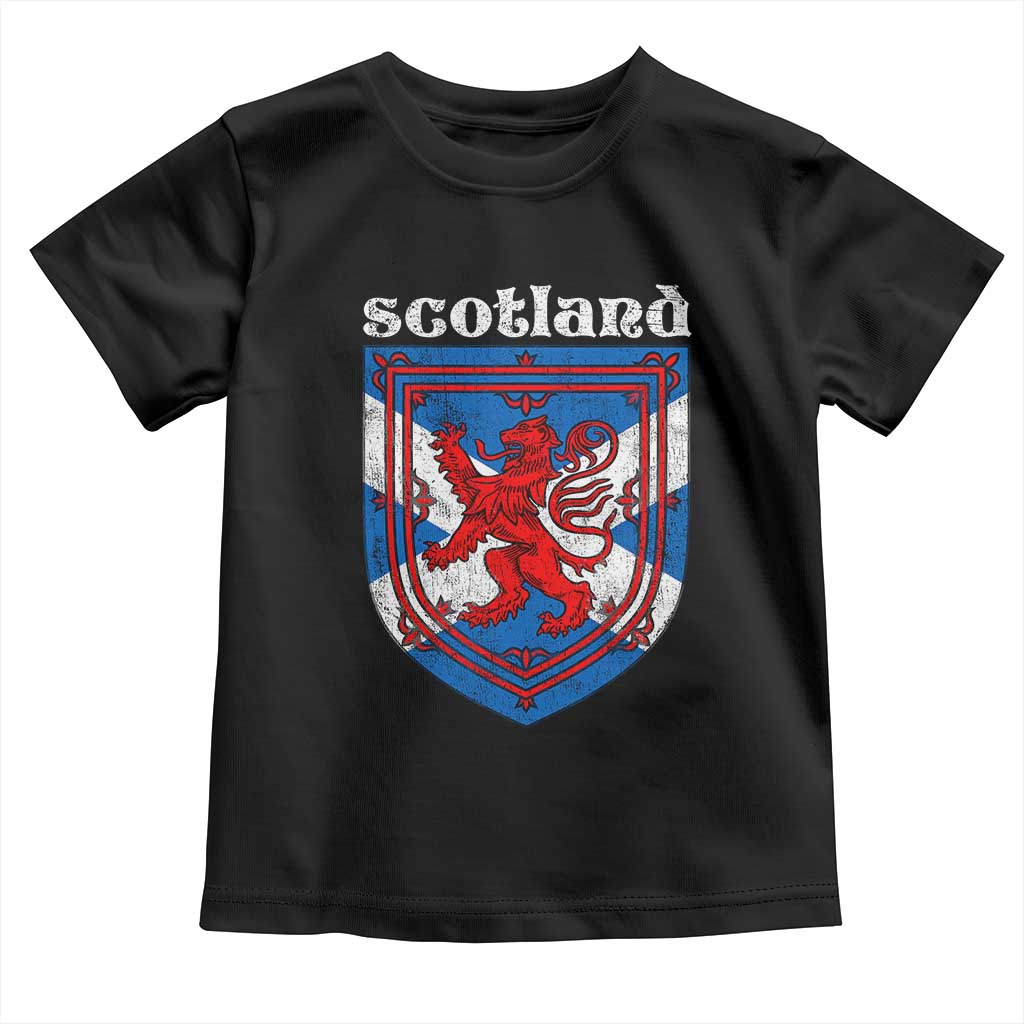 Scottish Pride Toddler T Shirt Scottish Rampant Lion Flag Scotland Coat of Arms TS11 Black Print Your Wear