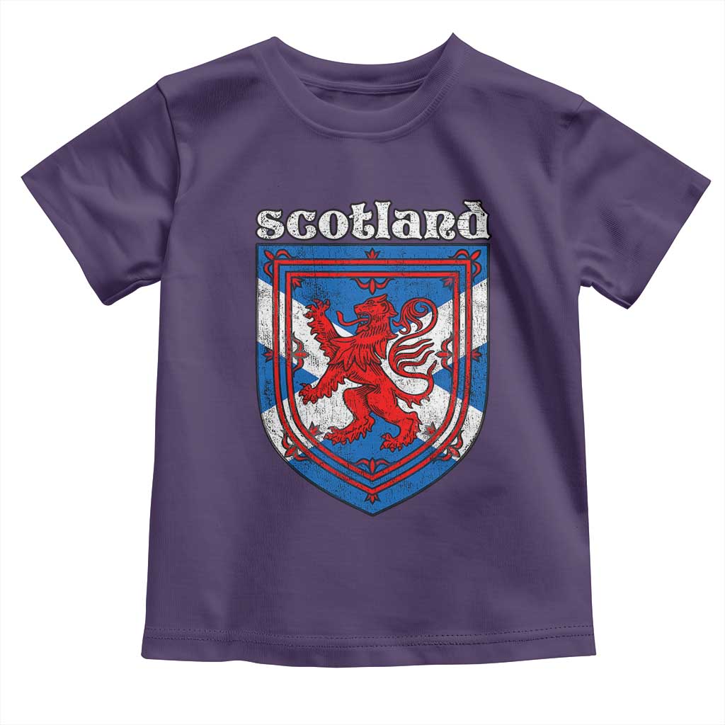 Scottish Pride Toddler T Shirt Scottish Rampant Lion Flag Scotland Coat of Arms TS11 Purple Print Your Wear