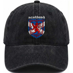 Scottish Pride Washed Cotton Baseball Cap Scottish Rampant Lion Flag Scotland Coat of Arms TS11 Print Your Wear