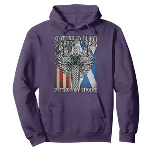 Scottish American Hoodie Scottish By Blood American By Birth Patriot By Choice TS11 Purple Print Your Wear