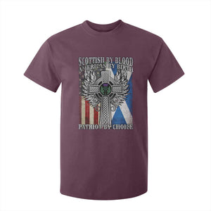 Scottish American T Shirt For Kid Scottish By Blood American By Birth Patriot By Choice TS11 Maroon Print Your Wear