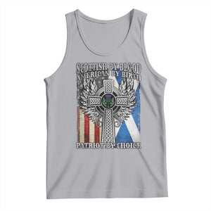 Scottish American Tank Top Scottish By Blood American By Birth Patriot By Choice TS11 Athletic Heather Print Your Wear