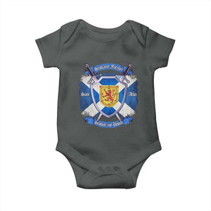 Scotland Forever Saor Alba Scottish Not British Baby Onesie Scottish Pride TS11 Dark Heather Print Your Wear
