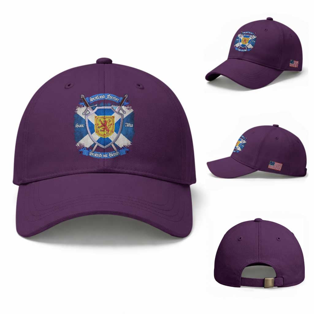 Scotland Forever Saor Alba Scottish Not British Baseball Cap Scottish Pride TS11 Baseball Cap Universal Fit Purple Print Your Wear