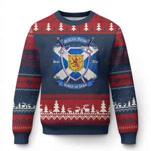Scotland Forever Saor Alba Scottish Not British Ugly Christmas Sweater Scottish Pride TS11 Navy Red Print Your Wear