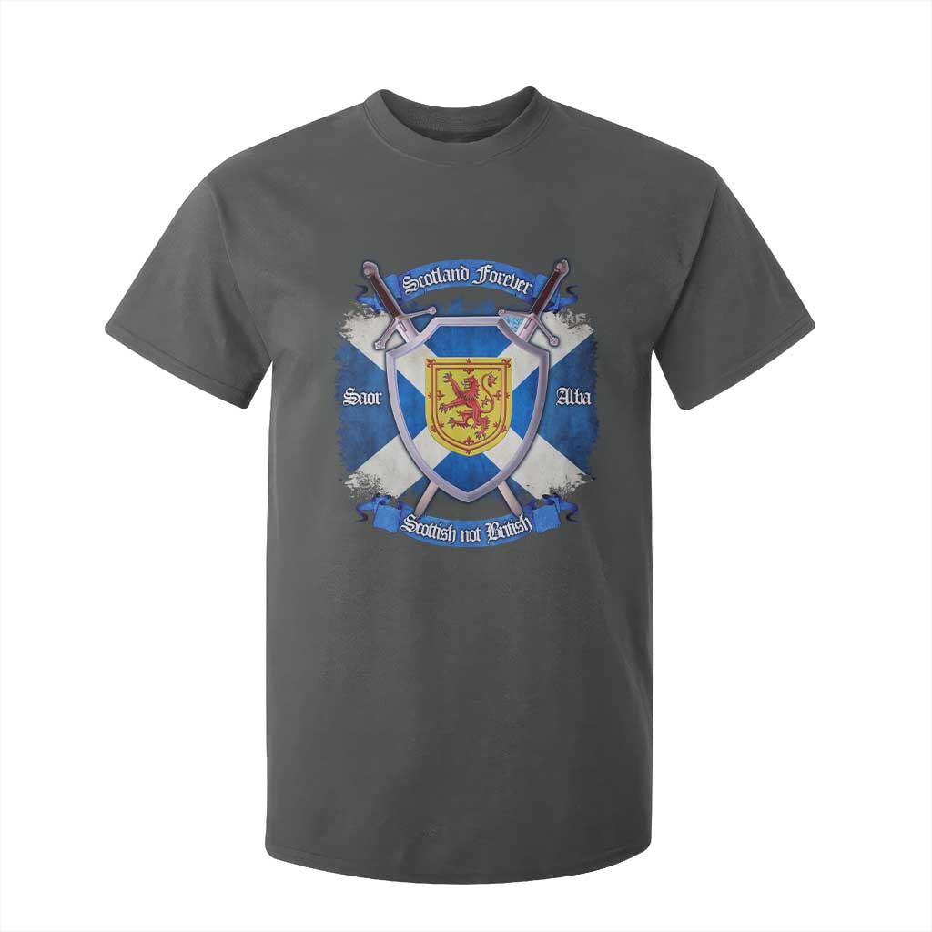 Scotland Forever Saor Alba Scottish Not British T Shirt For Kid Scottish Pride TS11 Dark Heather Print Your Wear