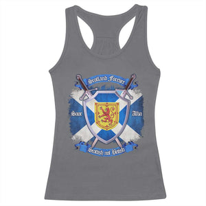 Scotland Forever Saor Alba Scottish Not British Racerback Tank Top Scottish Pride TS11 Charcoal Print Your Wear