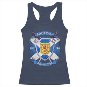 Scotland Forever Saor Alba Scottish Not British Racerback Tank Top Scottish Pride TS11 Navy Print Your Wear