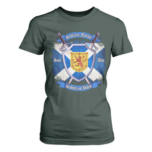 Scotland Forever Saor Alba Scottish Not British T Shirt For Women Scottish Pride TS11 Dark Forest Green Print Your Wear