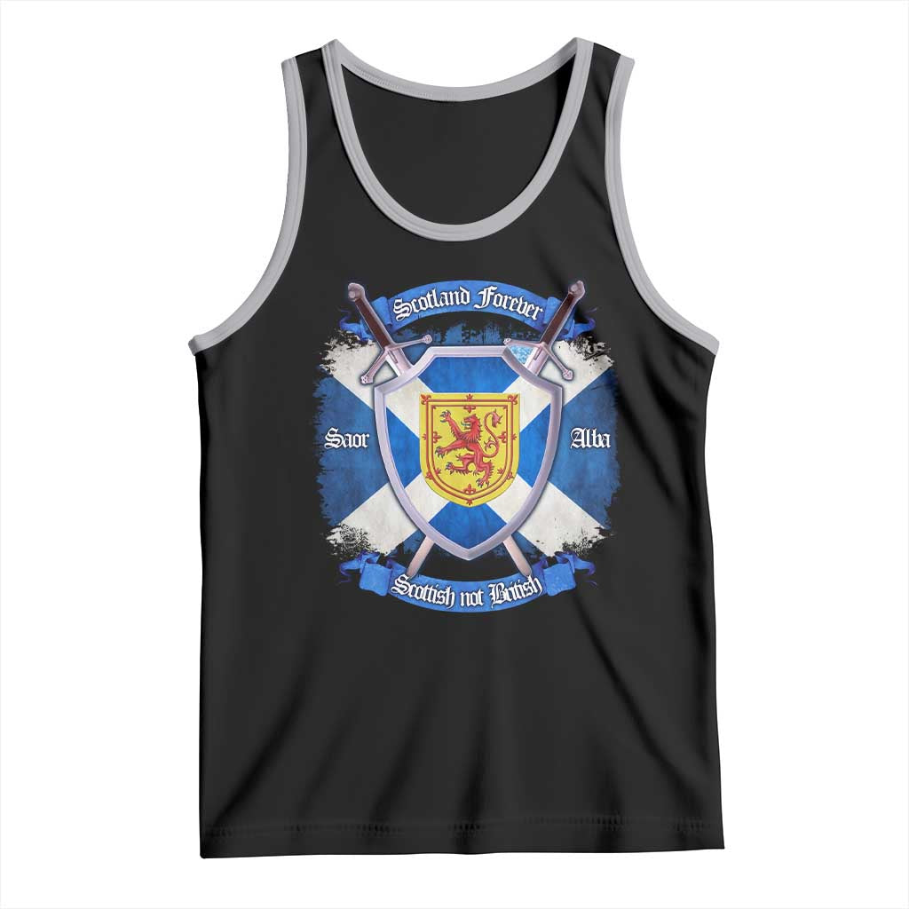 Scotland Forever Saor Alba Scottish Not British Tank Top Scottish Pride TS11 Black Athletic Heather Print Your Wear