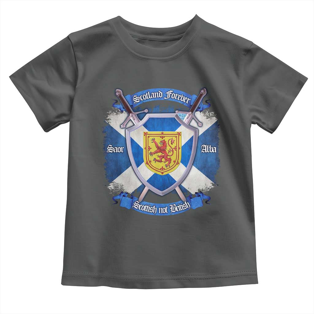 Scotland Forever Saor Alba Scottish Not British Toddler T Shirt Scottish Pride TS11 Dark Heather Print Your Wear