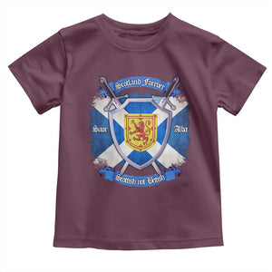 Scotland Forever Saor Alba Scottish Not British Toddler T Shirt Scottish Pride TS11 Maroon Print Your Wear