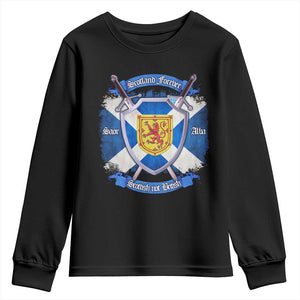 Scotland Forever Saor Alba Scottish Not British Youth Sweatshirt Scottish Pride TS11 Black Print Your Wear
