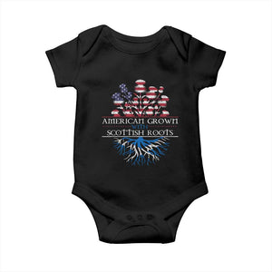 American Grown With Scottish Roots Baby Onesie Scottish American Heritage Thistle Flower TS11 Black Print Your Wear
