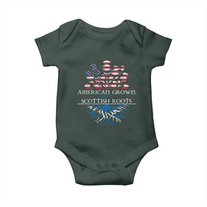 American Grown With Scottish Roots Baby Onesie Scottish American Heritage Thistle Flower TS11 Print Your Wear