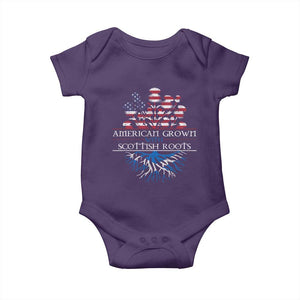 American Grown With Scottish Roots Baby Onesie Scottish American Heritage Thistle Flower TS11 Purple Print Your Wear
