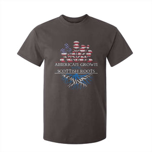 American Grown With Scottish Roots T Shirt For Kid Scottish American Heritage Thistle Flower TS11 Dark Chocolate Print Your Wear