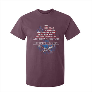 American Grown With Scottish Roots T Shirt For Kid Scottish American Heritage Thistle Flower TS11 Maroon Print Your Wear