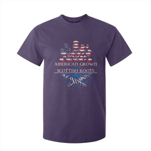 American Grown With Scottish Roots T Shirt For Kid Scottish American Heritage Thistle Flower TS11 Purple Print Your Wear
