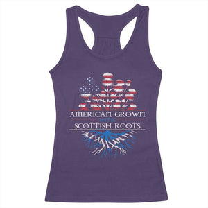 American Grown With Scottish Roots Racerback Tank Top Scottish American Heritage Thistle Flower TS11 Purple Print Your Wear