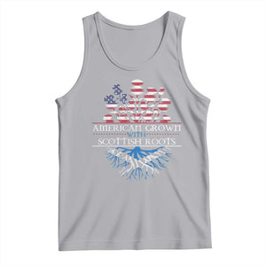 American Grown With Scottish Roots Tank Top Scottish American Heritage Thistle Flower TS11 Athletic Heather Print Your Wear