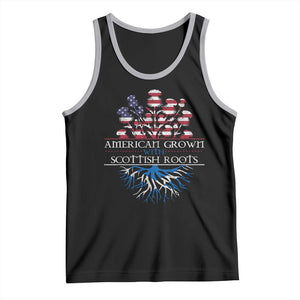 American Grown With Scottish Roots Tank Top Scottish American Heritage Thistle Flower TS11 Black Athletic Heather Print Your Wear