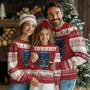 US Military Navy Veteran Ugly Christmas Sweater It Cannot Be Inherited Nor Can It Be Purchased I Have Earned It - Print Your Wear