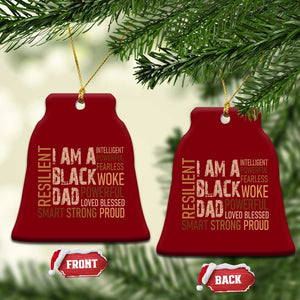 Funny I Am A Black Dad Ceramic Ornament Black History Month Fathers Day TS11 Print Your Wear