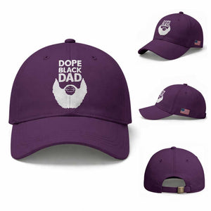 Funny Dope Black Dad Baseball Cap Father's Day Juneteenth History Month TS11 Baseball Cap Universal Fit Purple Print Your Wear