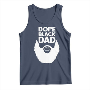 Funny Dope Black Dad Tank Top Father's Day Juneteenth History Month TS11 Navy Print Your Wear