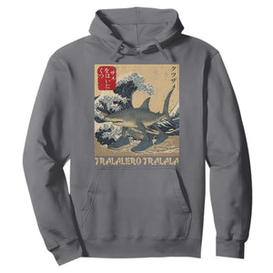 Funny Italian Brainrot Tralalero Tralala Shark Hoodie Japanese Art Gen Z Meme TS11 Charcoal Print Your Wear