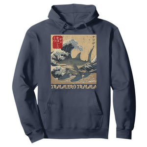 Funny Italian Brainrot Tralalero Tralala Shark Hoodie Japanese Art Gen Z Meme TS11 Navy Print Your Wear