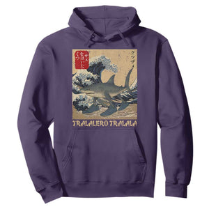 Funny Italian Brainrot Tralalero Tralala Shark Hoodie Japanese Art Gen Z Meme TS11 Purple Print Your Wear