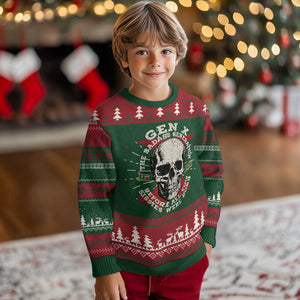 Funny Gen X Knit Sweatshirt The Badass Generation Before All You Sissies Were Vintage Skull TS11 Christmas Print Your Wear